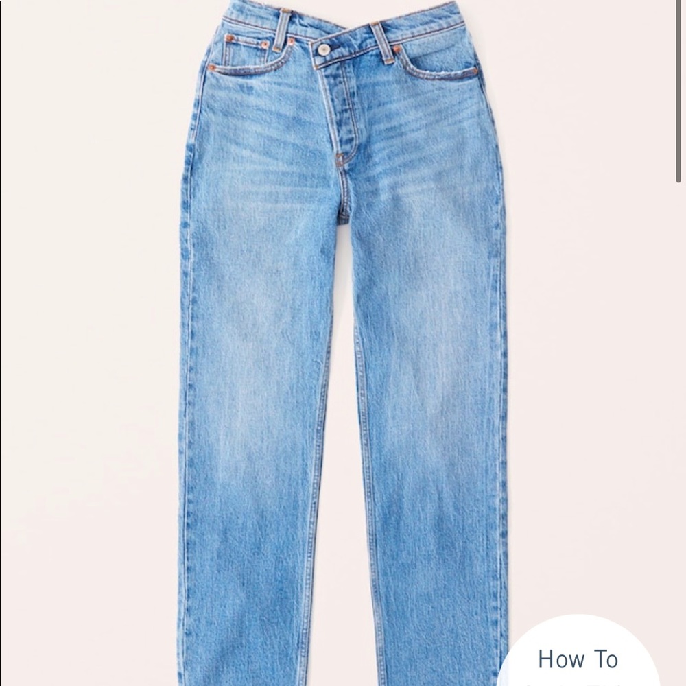 Abercrombie & Fitch Curve Love High Rise Dad Jeans